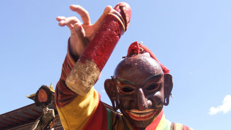 Atsara at festival in Bhutan