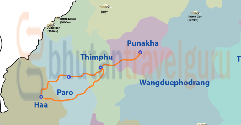 Cultural Tour with Haa Valley Tour Map
