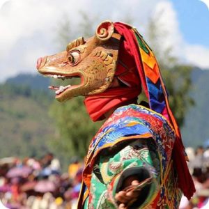 Festival mask dancer